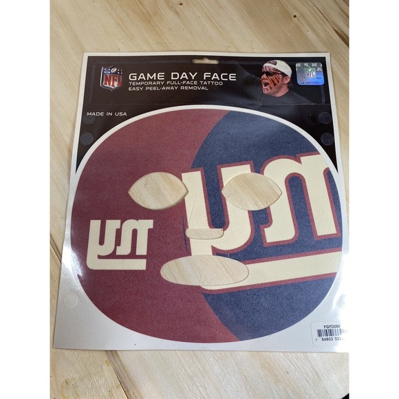 NFL Pick your Team Game Day Super Fan Face Mask Temporary Tattoo Chiefs Colts - Picture 10 of 14